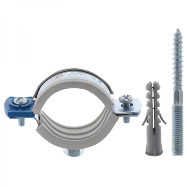 Хомут трубный оцинкованный Koer KCB.10.G 1-1/4" (38-43) серый (KR2787)