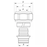 ЕВРОКОНУС Koer KR.1151 - 3/4”x16 (KR2827)