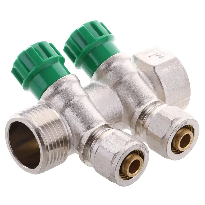 Коллектор вентильный с фитингом Koer KR.1124-2 1”x2 ways (KR2832)