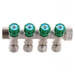 Коллектор вентильный с фитингом Koer KR.1124-4 1”x4 ways (KR2834)