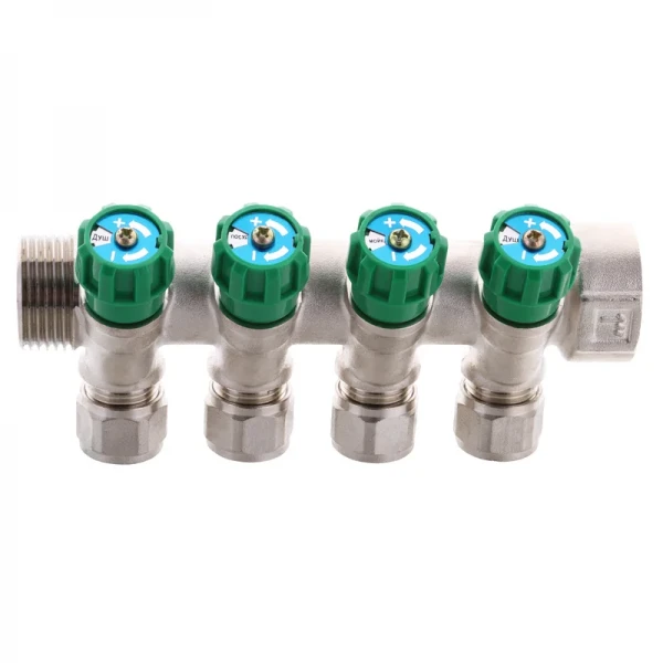 Коллектор вентильный с фитингом Koer KR.1124-4 1”x4 ways (KR2834)