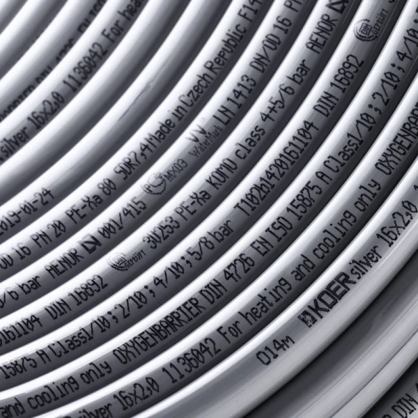 Труба для теплого пола с кислородным барьером Koer PEX-B EVOH 16*2,0 (Silver) (240 м) (KR2858)