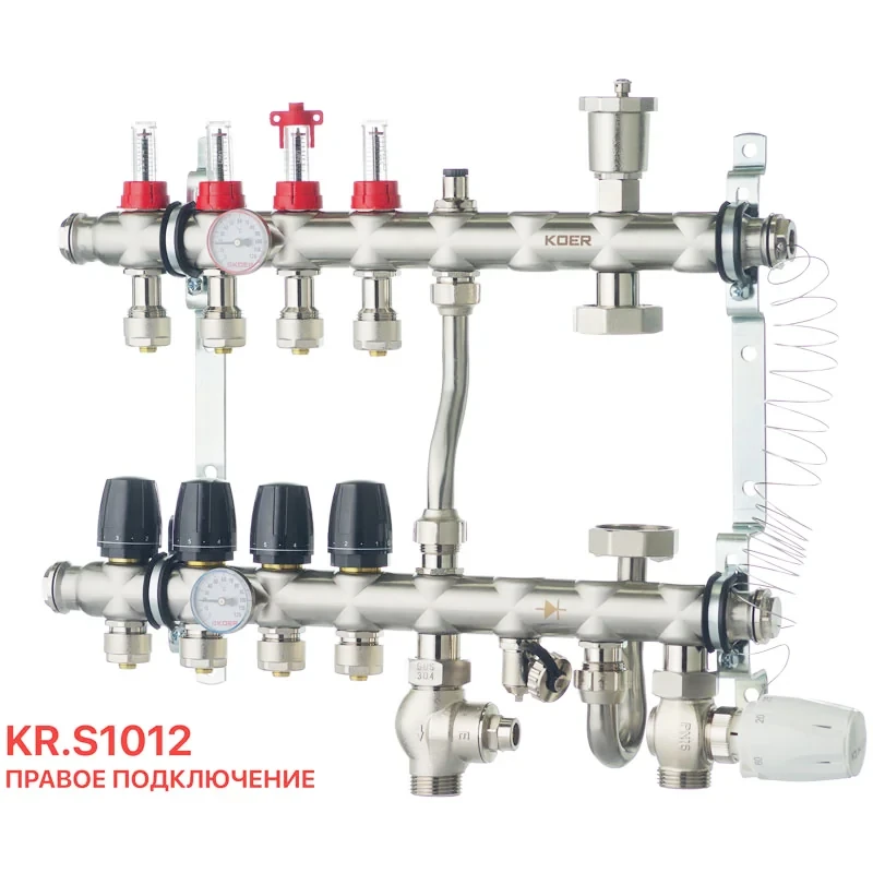 Колектор з вбудованим зміш. вузлом Koer KR.S1012-4 1 "х4 SUS304 і євроконус 3 / 4-16 (KR2937)