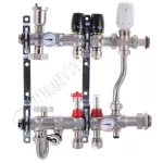 Коллектор со встроенным смесит. узлом Koer KR.S1013-2 1"х2 SUS304 и евроконусами 3/4-16 (KR2945)