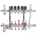 Коллектор со встроенным смесит. узлом Koer KR.S1013-5 1"х5 SUS304 и евроконусами 3/4-16 (KR2948)