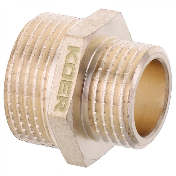 Ниппель редукционный 1/2"х3/4" Koer KF.N0608.WN без никеля (KR2995)