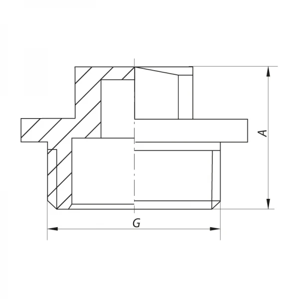 Заглушка Koer KF.P06M.WN - 1/2'' Н (без нікелю) (KR3023)
