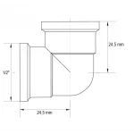 Кут ВВ Koer KF.L06F.WN - 1/2'' (Без нікелю) (KR3027)