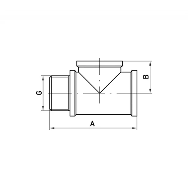 Трійник Koer KF.T06FMF.WN 1/2'' ВЗВ (без нікелю) (KR3029)