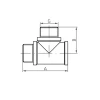 Тройник ВНН Koer KF.T06FMM.WN - 1/2'' (без никеля) (KR3031)