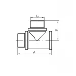 Трійник ВЗЗ Koer KF.T06FMM.WN - 1/2'' (без нікелю) (KR3031)