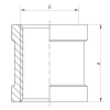 Муфта з'єднувальна Koer KF.C06 - 1/2'' (KR3047)
