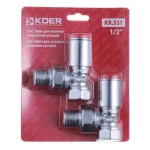 Кран для полотенцесушителя угловой Koer KR.531 - 1/2" (Цена за 1 шт.) (KR3073)