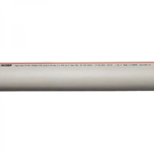 Труба поліпропіленова PN16 Koer PPR 63x8,6 (KR3078)