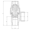 Клапан запобіжний ВЗ 1/2"х3/4" KOER KR.1261 (3 бар) (KR3107)