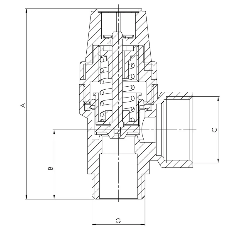 Клапан запобіжний ВЗ 1/2"х3/4" KOER KR.1261 (3 бар) (KR3107)