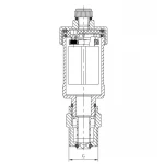 Воздухоотводчик автоматический прямой с обратным клапаном 1/2" Koer KR.1244 (KR3116)