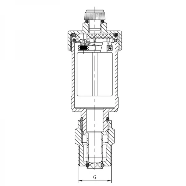 Воздухоотводчик автоматический прямой с обратным клапаном 1/2" Koer KR.1244 (KR3116)
