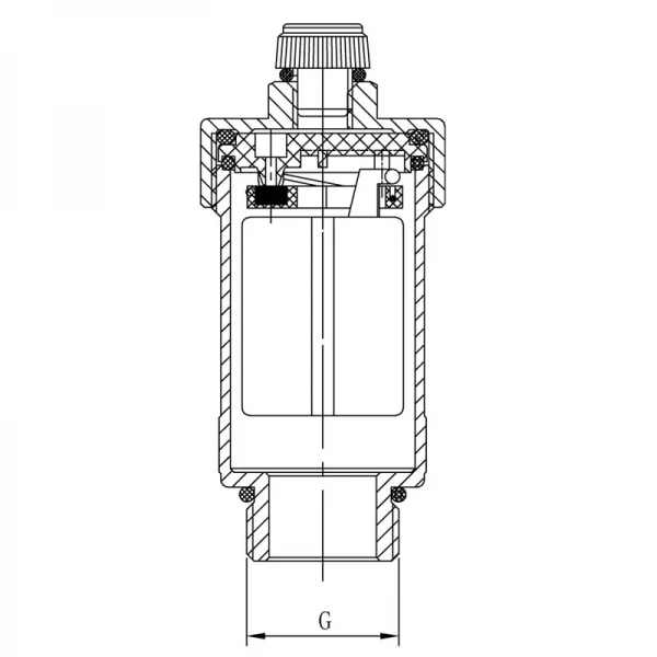 Воздухоотводчик автоматический прямой 1/2" Koer KR.1245 (KR3117)
