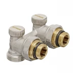 Комплект для нижнего подкл. радиатора Koer SET-21 - 1/2"x3/4" (угловой) с термоголовкой НН (KR3173)