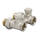 Комплект для нижнего подкл. радиатора Koer SET-22 - 1/2"x3/4" (прямой) с термоголовкой НН (KR3174)