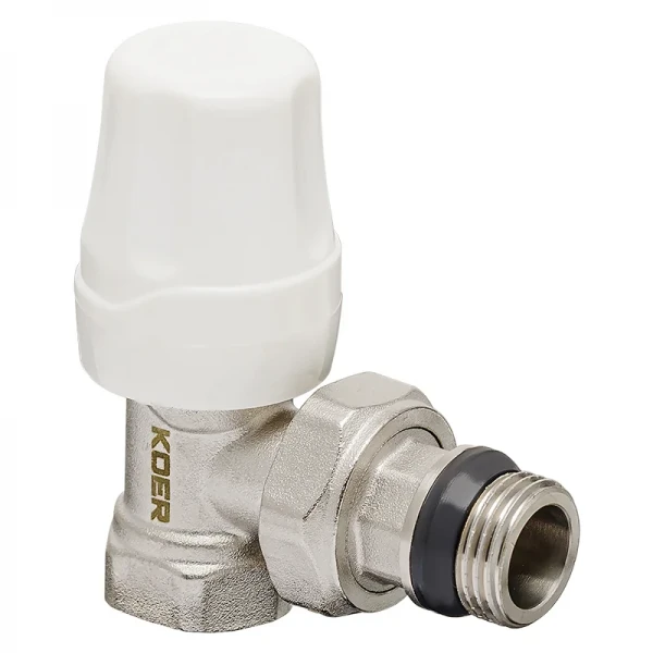 Комплект для подключения радиатора Koer SET-11 - 1/2"x1/2" (угловой) с термоголовкой ВН (KR3175)