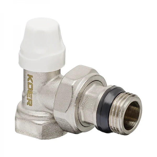 Комплект для подключения радиатора Koer SET-11 - 1/2"x1/2" (угловой) с термоголовкой ВН (KR3175)