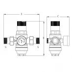 Редуктор тиску з фільтром тонким очищенням та манометром Koer KR.1243 - 1/2" ЗР (KR3190)