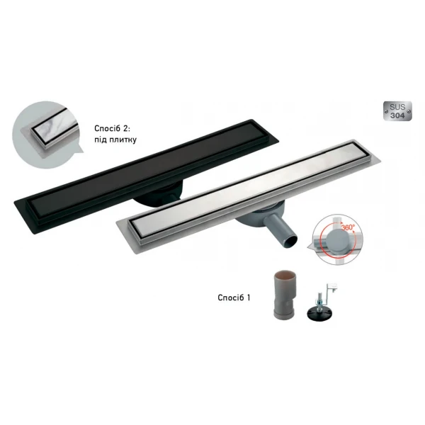 Душевой трап из нержавеющей стали SUS304 Koer FD29-70x700 (KR3278)