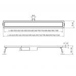 Душовий трап із нержавіючої сталі SUS304 Koer FD29-70x800 (KR3281)