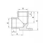 Водорозетка Koer KF.V06FF - 1/2" FF (KR3329)