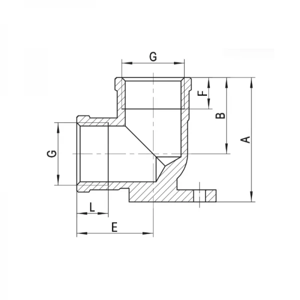 Водорозетка Koer KF.V06FF - 1/2" FF (KR3329)