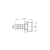 Штуцер для подсоединения шланга Koer KF.U10M-20 - 1"x20mm M (KR3357)