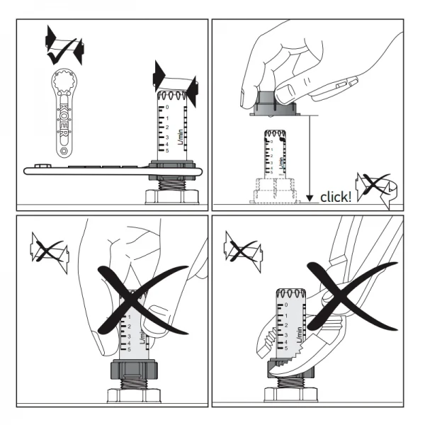 Ключ для регулируемого расходомера в коллекторе теплого пола Koer KR.1154 (KR3361)