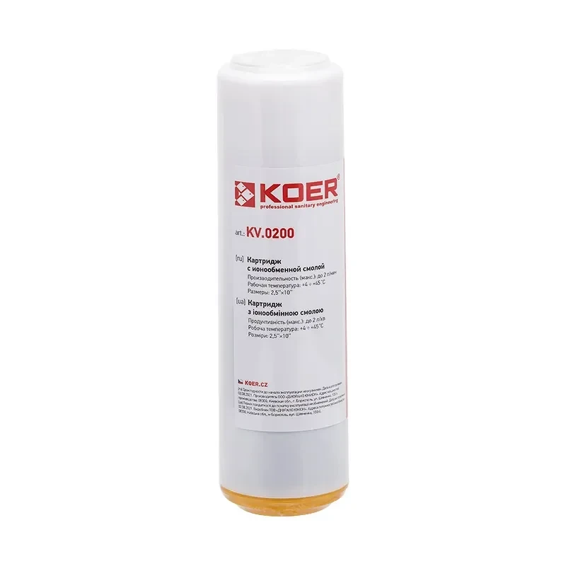 Картридж з іонообмінною смолою 2,5"х10" KOER KV.0200 (KR3366)