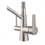 Кухонный смеситель с силик. изливом и вых. для питьевой воды KOER KB-72003-02 (KR3374)