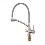 Кухонный смеситель с силик. изливом и вых. для питьевой воды KOER KB-72003-02 (KR3374)