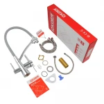 Кухонный смеситель с силик. изливом и вых. для питьевой воды KOER KB-72003-01 (KR3375)