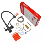 Кухонный смеситель с силик. изливом и вых. для питьевой воды KOER KB-72003-05 (KR3376)