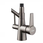 Кухонный смеситель с силик. изливом и вых. для питьевой воды KOER KB-72003-07 (KR3377)