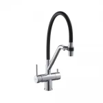 Кухонный смеситель с силик. изливом и вых. для питьевой воды KOER KB-72006-01 (KR3379)