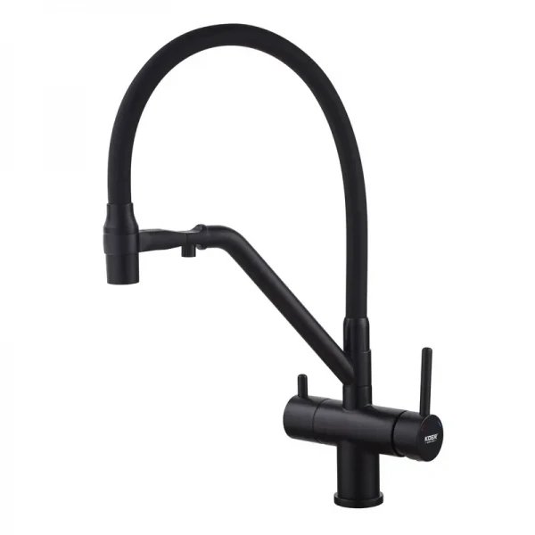 Кухонный смеситель с силик. изливом и вых. для питьевой воды KOER KB-72006-05 (KR3380)