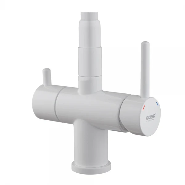 Кухонный смеситель с силик. изливом и вых. для питьевой воды KOER KB-72006-03 (KR3381)