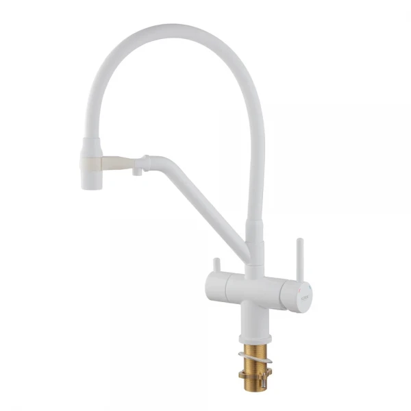 Кухонный смеситель с силик. изливом и вых. для питьевой воды KOER KB-72006-03 (KR3381)