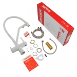 Кухонный смеситель с силик. изливом и вых. для питьевой воды KOER KB-72006-03 (KR3381)