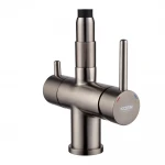 Кухонный смеситель с силик. изливом и вых. для питьевой воды KOER KB-72006-07 (KR3382)