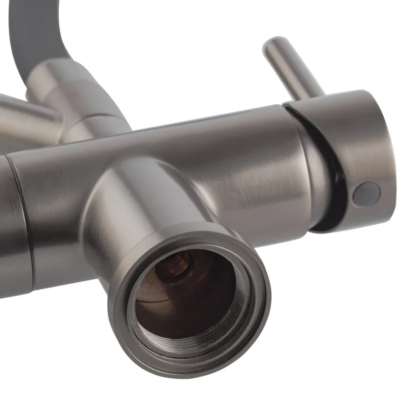 Кухонный смеситель с силик. изливом и вых. для питьевой воды KOER KB-72006-07 (KR3382)