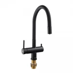 Кухонный смеситель с силик. изливом и вых. для питьевой воды KOER KB-72002-05 (KR3384)