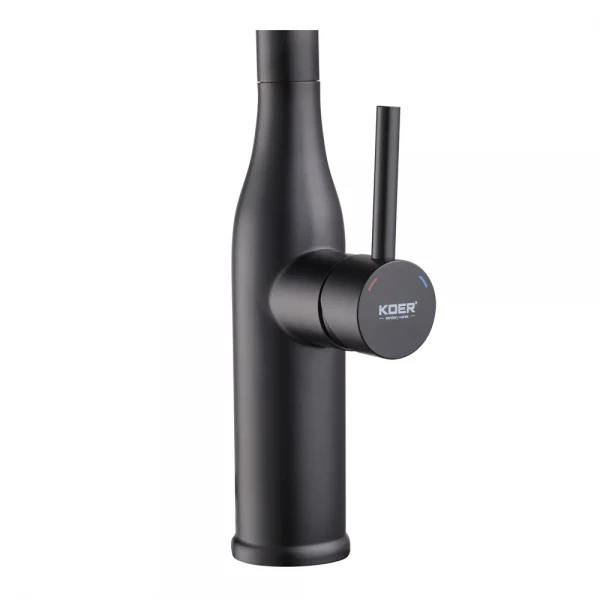 Кухонный смеситель с выдвижным изливом KOER KI-70004-05 (нерж. сталь) (KR3386)