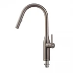 Кухонный смеситель с выдвижным изливом KOER KI-70004-07 (нерж. сталь) (KR3387)